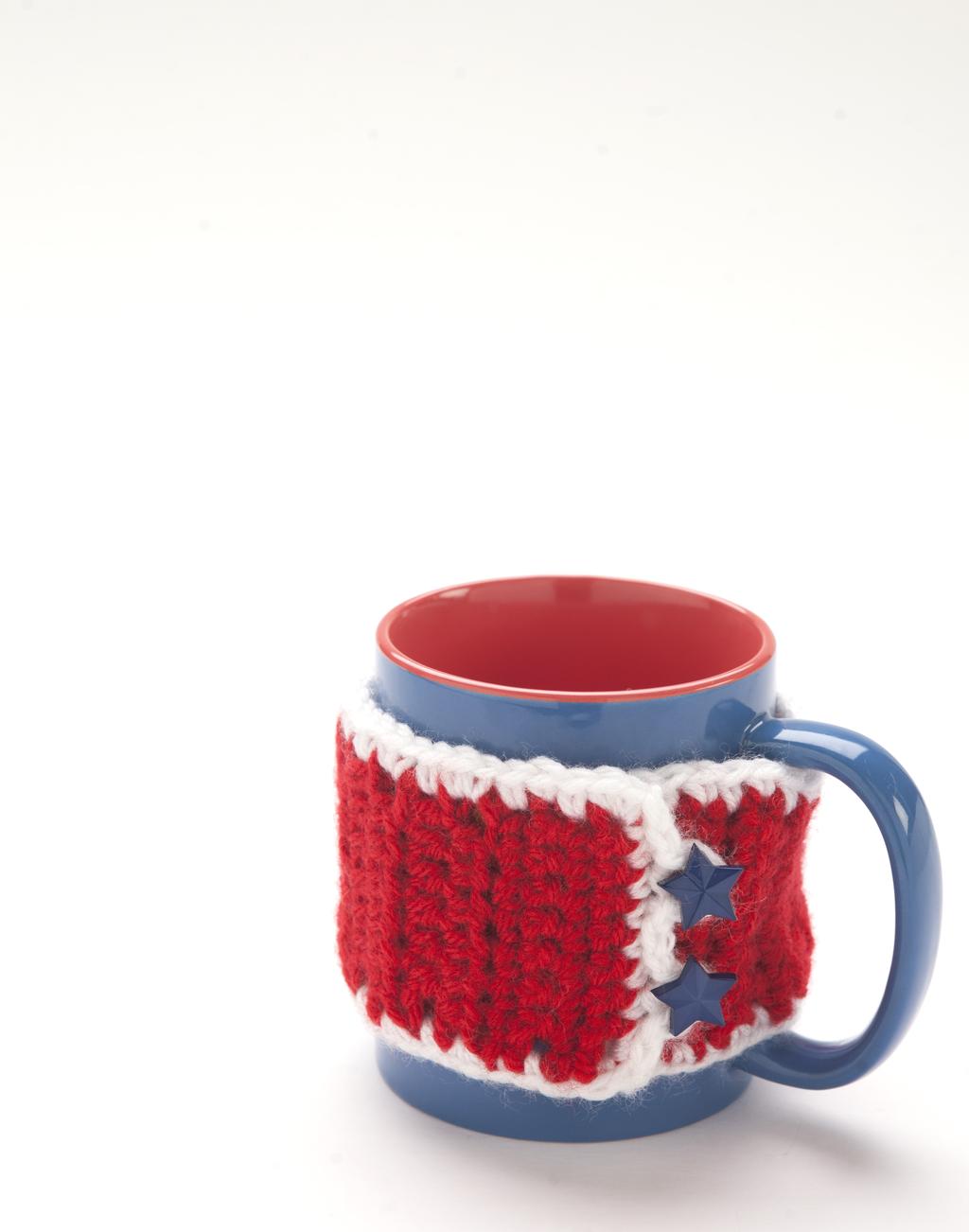 LEARN TO CROCHET YOUR FIRST PROJECT! MUG COZY Finished Size: Approximately 2¾" high x 12" long (7 cm x 30.