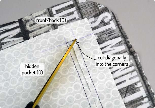 5 Open up the window by cutting down the middle (lengthwise), then diagonally into the corners as