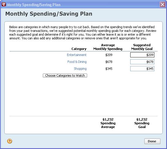Set some spending goals If you ve been following along and setting up Quicken as you work through this guide, you now know where your money is going, and where you stand regarding your upcoming bills
