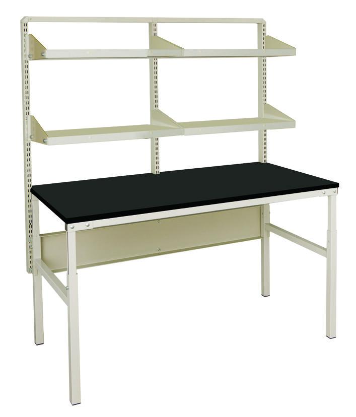 VWR Four-Legged Frame Lab Benches with Single Bay Uprights and a Steel Shelf Size D x W (in.)* Worksurface Steel Shelf VWR Cat. No. 32.625 x 48.5 Phenolic 48 W Shelf 89524-438 32.625 x 60.