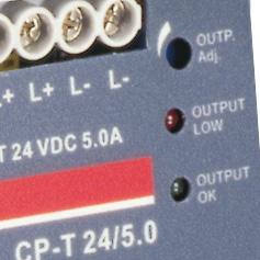 Signalling contact "1-1" (solid state) for output voltage OK Benefits Signalling output 1 The devices of the CP-T series offer a solid state output for function monitoring and remote diagnostics.