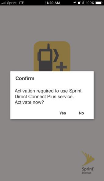 First-time Activation Activation on an iphone The first time you start the application after download, the application must activate with the PTT server.