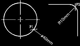 Both commands result in a similar looking dimension so AutoCAD automatically inserts a "R" to indicate a radius and the dimension symbol to indicate a dimension.