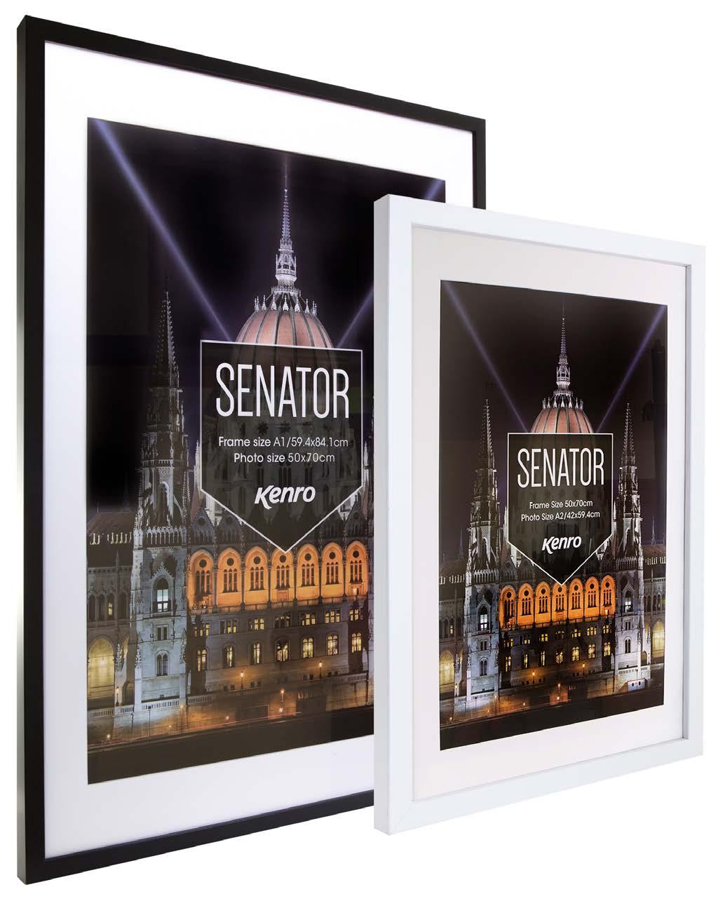 These are available in black or white with removable picture mats for sizes A2 and 50x70cm, and have acrylic fronts.