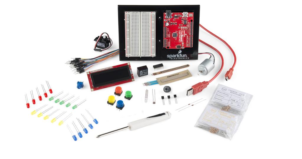 Begin your Journey into Electronics This kit will guide you through experiments of varying difficulty as you learn all about embedded systems, physical computing, programming and more!
