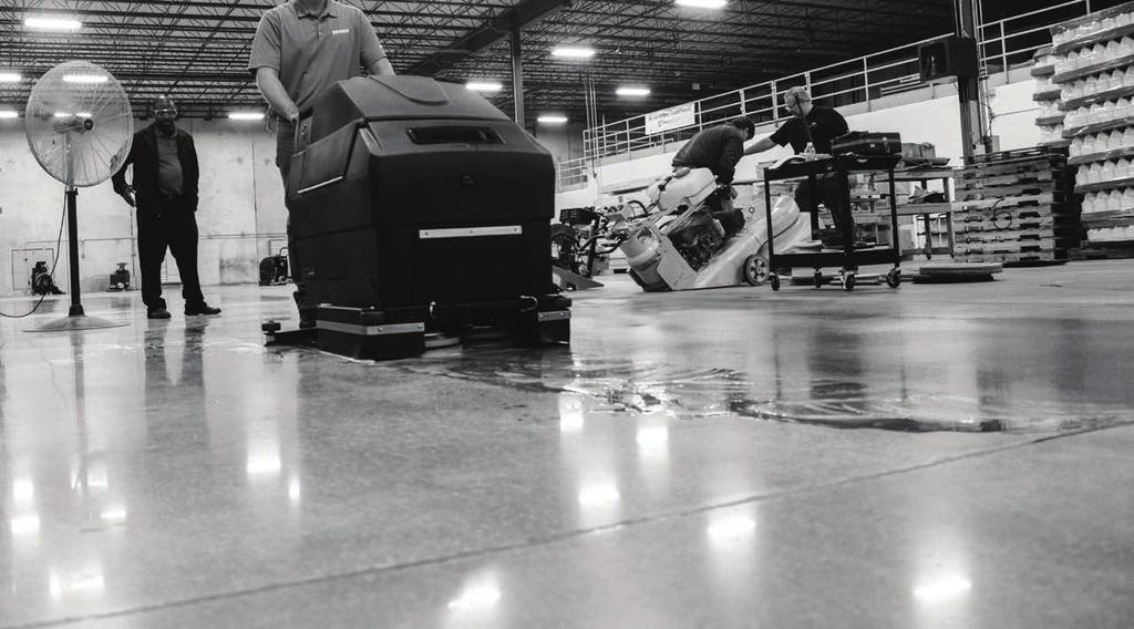 ONE FLOOR CLEANER BRIGHTER SAFER PLAY THE LONG GAME. Yes, polished concrete floors are low-maintenance, but they aren t no-maintenance.