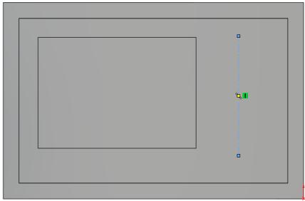 circles will be made coincident with it. Choose Centerline from the sketch toolbar and add in a centerline as shown.