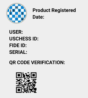 This serial number is also formatted in a QR code, which can be scanned using a QR application on a mobile device. It will link you to our website to verify it is a legitimate purchase.