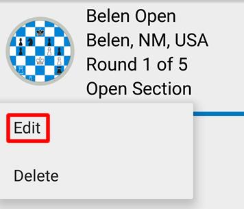NOTE: When inputting the number of rounds for the tournament be sure to list all rounds, even if you have a bye round.