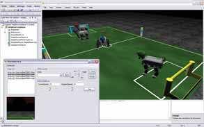 Initially, it was supposed that teams would work with an early version of the simulator supporting only wheeled robots so that developers could have a chance to become familiar with the simulator and