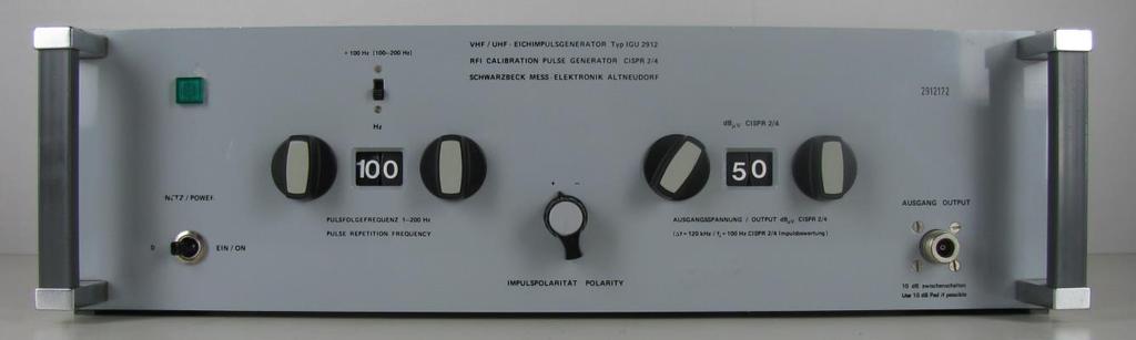 SECTION 3: GENERATORS, EMI RECEIVERS 6) 1ea IGU 2912 Calibration Pulse Generator for EMI-EMC applications.