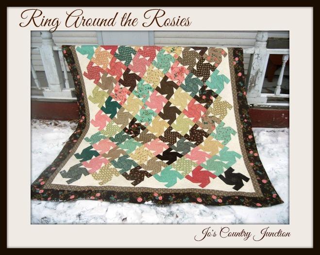 Ring Around the Rosies with Moda Bake Shop It s a Moda Bake Shop Day Ya-hoo I love having something new out. It s a simple design with a repeating block but boy I love this quilt!