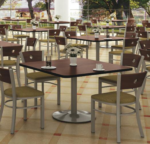 CAFE / DINING CHAIRS & STOOLS 3300 Series PPF USA UPHOL GSA 400LB In-Stock - See pages 66-73 1-1/4 Square Steel Frame - 18 Gauge Frame is made from over 90% recycled material Options: 2 Upholstered