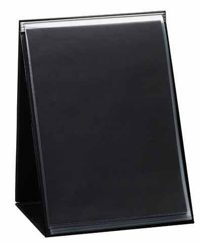 the desktop flipchart is easy to set up into a triangular shape, can be collapsed quickly and takes up
