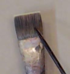 Brush, etc. 1. This brush is 3/4" wide. The wider the brush, the faster you can paint. 2.