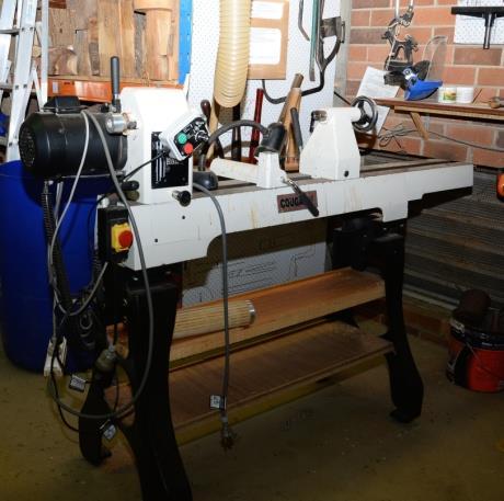 6. Wood Lathes A wood lathe is a machine for working a piece of wood by holding and rotating it about a horizontal axis while a handheld tool shapes it into a symmetrical shape around the axis of