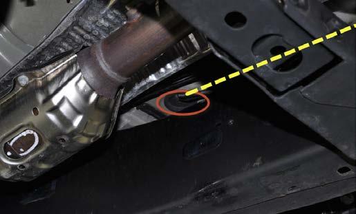 g) Install the blade connector from the black wire of the bed light LED wire harness onto the YELLOW T-tap.