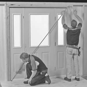 Door Installation Nailing Fin Units (cont.) FIGURE 5 FIGURE 6 5A 4. With door held securely in place, measure diagonally from corner-to-corner in both directions (FIGURES 5 & 5A).