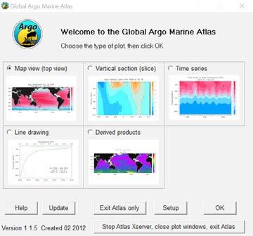 The Global Marine Argo Atlas makes it possible to create plots of Argo data using a simple, free