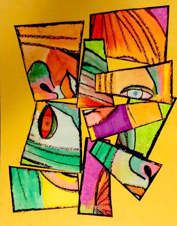 Week 3: Vocabulary: Cubism, abstract, Picasso, size variation, mixed media, geometric forms, distortion, outlining.