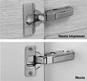 specialty application hinges 95 degree thick door hinges - Up to 1-3/16 Thick Full, Half Overlay & Inset Grass Nexis and Nexis Impresso (tool-less cabinet door fastening designs) hinges with 95
