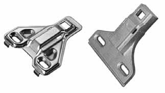 base plates Titus lama hinge mounting plates Frameless & Face Frame Titus hinge mounting plates are manufactured in Europe with an economical price Frameless hinge plates are constructed of stamped