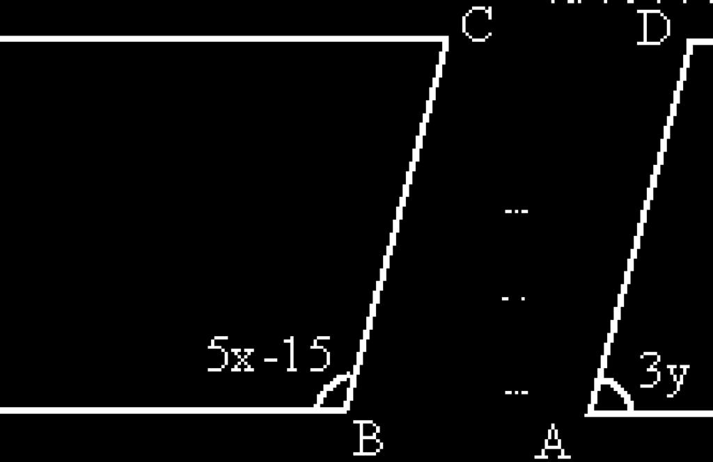 (A) 60 o, 30 o (B) 45 o, 60 o (C) 45 o, 30 o (D) 30 o, 15 o 30.In the adjoining figure, ABCD is a parallelogram. Side DC of the parallelogram is produced to E. IF exterior C = 110, then find ABC.