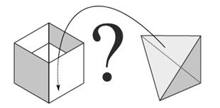 the tetrahedron is taller Comparison: cube and tetrahedron. A special question.