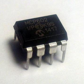 MCP6002 MCP482 U3 OpAmp U DAC (used to be MCP480) The orientation is important for the ICs.