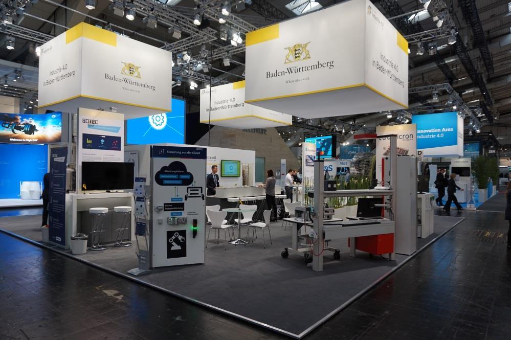 Booth at Hannover Messe 2017 Booth with companies and research institutes, Hall 17, B76 170 m 2 at Industrial Automation 11 co-exhibitors Robodev GmbH Celado GmbH Fraunhofer IAF ELABO GmbH Werma