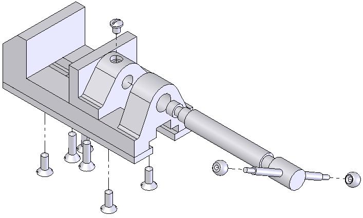 Working With Drawing Views-I 12-49 Tutorial 2 In this tutorial you will generate the drawing view of the Bench Vice assembly created in Chapter 10.