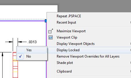 FIGURE 23 LOCK THE VIEWPORT DISPLAY TO PREVENT ACCIDENTAL CHANGING OF THE SCALE That is it! This project is ready to plot to scale. Go ahead and plot this project and measure the length of the.