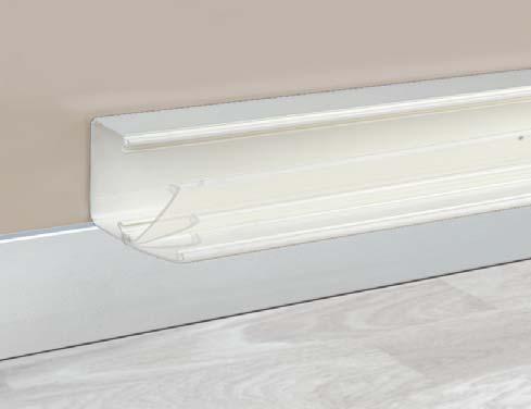 PVC MINI-TRUNKING Impact resistance: IK07, medium. Does not propagate flames. Hinged cover.