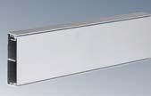 Anodised aluminium /8 Pale grey /24 ALUMINIUM MINI-TRUNKING Trunking Accessories Aluminium with 65 mm cover Length: 2 m Flat 90 o angle piece External 90 o angle