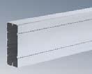 Pure white /030 Aluminium /8 /033 Graphite grey /038 ALUMINIUM TRUNKING FOR UNIVERSAL MECHANISMS Trunking Accessories Anodised aluminium with 1 compartment Length: 2m Flat angle piece (Painted