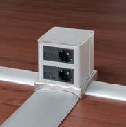 Simon TRUNKING 07 TRUNKING FOR INDOOR FLOOR INSTALLATION C Specifications: Material: Anodisedaluminium trunking. Stainless-steel plinth accessories and aluminium end covers.