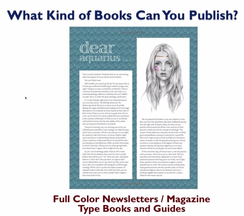 Full color Newsletter, magazines Type Books