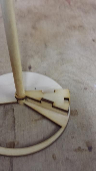 insert from the top (figure 8) of the dowel and slide down to the bottom.