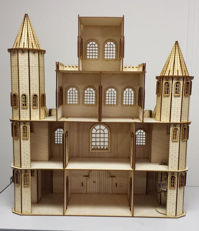 The Castle House is now completed Laser Dollhouse