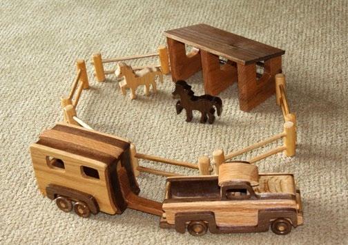 By keeping in mind that the wheels are a tiny 1 in diameter, you can get an idea of the scale of this beautifully crafted toy