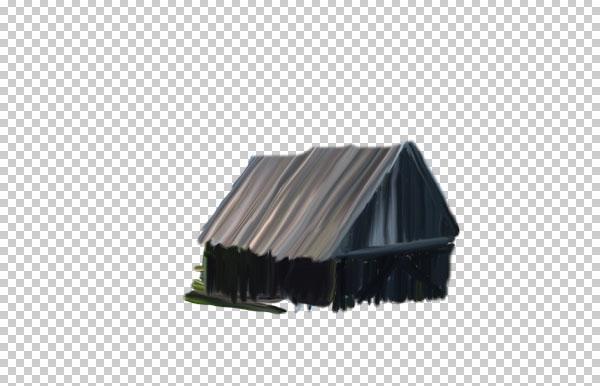 Next, we need to paint the cabin. It s better to paint it on its own layer so that if you decide to change anything, it doesn t mess with the background.