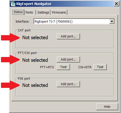 5. Setting up the Navigator software The Navigator program lets you configure virtual serial ports.
