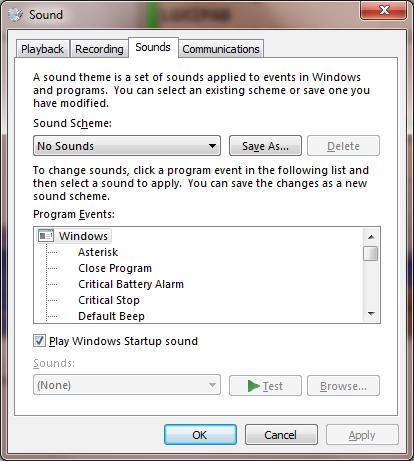 9/28/2017 - K3CT Disable Windows Sounds Users may want to disable the Windows Sounds so none of the Windows OS sounds are transmitted on the radio.