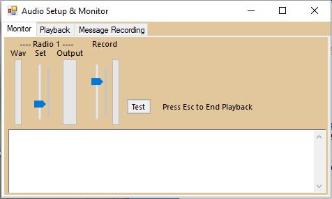 The Monitor tab playback and recording sliders can be used to adjust the playback and record levels. When recording the voice peaks should not clip and the average should be 50% or greater.