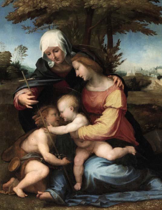 A leading highlight of the sale is The Madonna and Child in a landscape with Saint Elizabeth and the infant Saint John the Baptist by the Florentine Renaissance master Fra Bartolommeo (1472-1517)