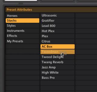Tagging Presets Adding tags to presets works with drag and drop: Just click on one of the presets in the Preset list and drag it onto one of the tags in the left column of the Preset Browser.