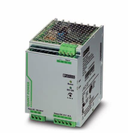 Primary-switched power supply with SFB technology, 1 AC, output current 20 A INTERFACE Data Sheet 103383_en_00 1 Description PHOENIX CONTACT - 06/2008 Features QUINT POWER power supply units highest
