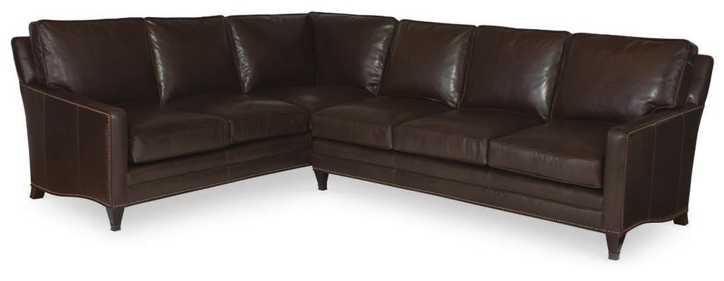 LR-3000-43-52 ESSEX SECTIONAL SOFA Arm: Flat Track Arm Back: Loose Box Back Base: Tapered Leg with