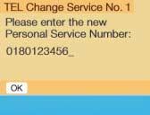 Introduction Telephone Audio Telephone Navigation Index 126 Changing personal service number Use the number keys through to enter the new service number.