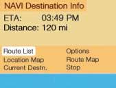 Requesting destination and route information After the route has been calculated, it is possible to request destination and route information. Press. 1 2 3 6 4 5 8 7 P82.